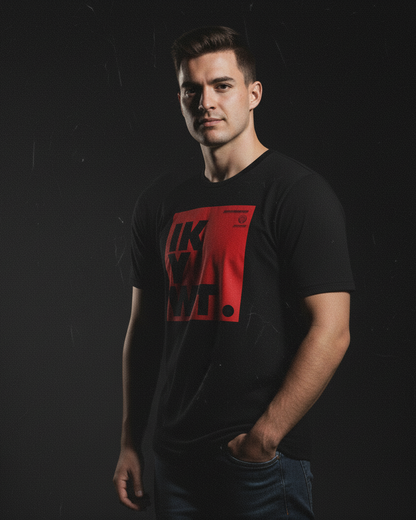 IKYWT "I Know You Want Too" MACHO Premium Faded Black Tee Pre-shrunk fabric