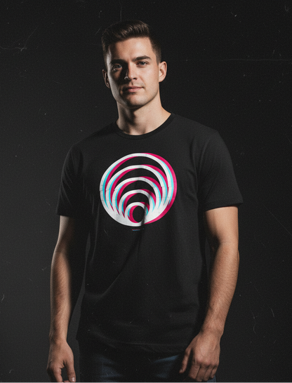 MACHO LOGO Premium Black Tee Pre-shrunk fabric