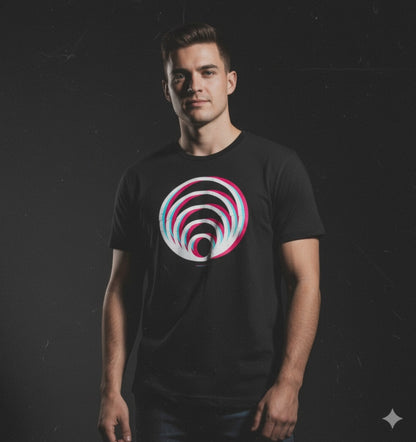 MACHO LOGO Premium Black Tee Pre-shrunk fabric